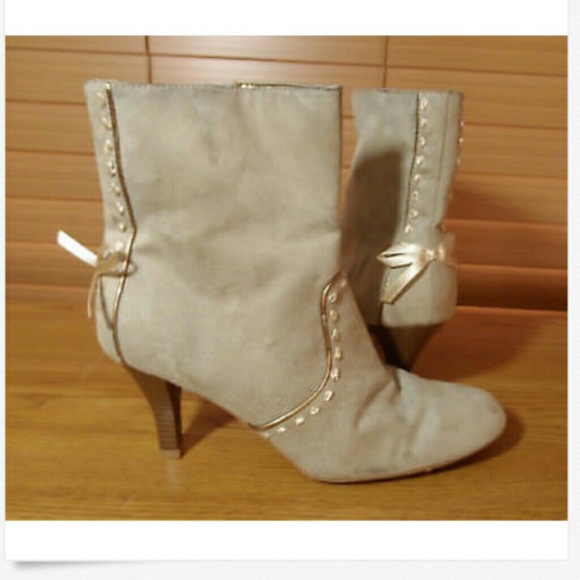 PREDICTIONS Heeled Boots with Bows 9 Light brown - Picture 3 of 8